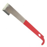 Good Land Bee Supply GLHT-REDHOOK 10 Inch Stainless Steel Standard Beehive Frame Lifter and Scraper J Hook Tool - Red Handle