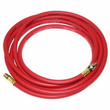 Interstate Pneumatics HA44-015EBS Red Rubber Hose 1/4 Inch x 15ft - with 1/4 Inch Male Hose Barb x 1/4 Inch MPT - Ball Swivel Connector & 1/4 Inch MPT x 1/4 Inch Hose Barb Male