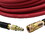 Interstate Pneumatics HA44-100EH44 1/4 Inch 100 ft Red Rubber Hose Kit with 1/4 Inch Steel Coupler and Plug