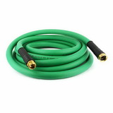 Interstate Pneumatics HCG19-050E Contractor Grade Green PVC Water Hose 3/4 Inch x 50 feet with Machined GHT Fittings
