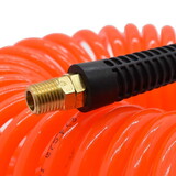 Interstate Pneumatics HR44-030 Orange Polyurethane Recoil Air Hose 1/4 Inch x 30 feet Swivel Fittings