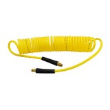 Interstate Pneumatics HR54-050 Yellow Polyurethane Recoil Hose 1/4 Inch x 50 feet Swivel Fittings
