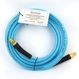 Interstate Pneumatics HU14-025 Light Blue Polyurethane (PU) Hose 1/4 Inch x 25 feet 200 PSI with Two 1/4 Inch Solid Fittings