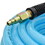 Interstate Pneumatics HU16-050H44 Light Blue Polyurethane (PU) Air Hose 3/8 Inch x 50 feet 200 PSI, with One 1/4 Inch Industrial Steel Coupler and One 1/4 Inch Industrial Steel Coupler Plug