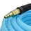 Interstate Pneumatics HU16-100H44 Light Blue Polyurethane (PU) Air Hose 3/8 Inch x 100 feet 200 PSI, with One 1/4 Inch Industrial Steel Coupler and One 1/4 Inch Industrial Steel Coupler Plug