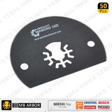 Versa Tool MB50I 80mm Semi-Circular sawBladeCompatible with Fein Multimaster, Dremel, Bosch, Craftsman, Ridgid Oscillating Tools/ 50pk