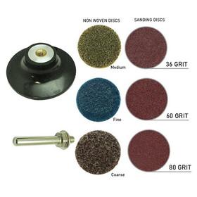 Superior Pads & Abrasives PP30K 3 Inch Diameter 7pcs Twist Lock Spindle / Disc Surface Conditioning Kit