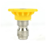 Interstate Pneumatics PW7100-DY Pressure Washer 1/4 Inch Quick Connect High Pressure Spray Nozzle Tip - Yellow