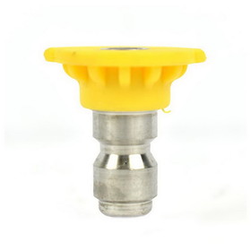 Interstate Pneumatics PW7101-DY Pressure Washer 1/4 Inch Quick Connect High Pressure Spray Nozzle Tip - Yellow