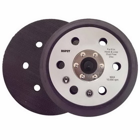 Superior Pads & Abrasives RSP37 6 Inch Dia 6 Vacuum Holes with 5/16 Inch-24 Threaded Shaft Hook & Loop Sander Pad Replaces Porter Cable 18001