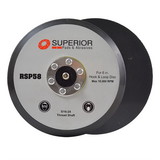 Superior Pads & Abrasives RSP58 6 Inch No Hole Hook & Loop Sanding Pad 5/16-Inch-24 Threaded Shaft