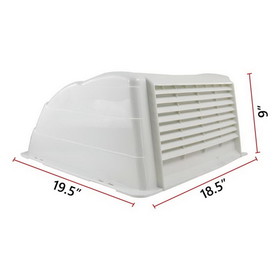 Superior Electric RVA1549W RV Trailer Universal Roof Vent Cover / Lid with Included Hardware - White