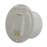 Superior Electric RVA1574 Round Electric Cable Hatch for 50 Amp Cord - White