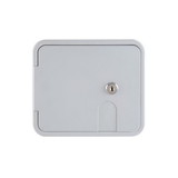 Superior Electric RVA1578 Electric Cable Hatch with Key Lock for 30/50 Amp Cords - White