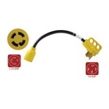 Superior Electric RVA1585 RV Pigtail Adapters 50 Amp Male NEMA 14-50P to Generator 30 Amp Female NEMA L14-30R, Length 18-Inch 10AWG/4 Cord