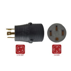 Superior Electric RVA1592 30 Amp Male NEMA L14-30P to 50 Amp Female NEMA 14-50R Adapter Plug for RV