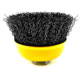 Superior Pads and Abrasives S1823 3-Inch Wire Cup Brush, 5/8-11 Thread - Crimped Wire 12500 RPM