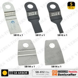 Versa Tool SB-K12 5 PC Oscillating Saw Blade Set for Sonicrafter (SB1E, 1F, 1G, 1M, 1N) 1 each
