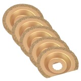 Versa Tool SB5K 63mm Semi Round Carbide Rasp, 8mm Offset Mount for a Perfect Flush Sanding/Grinding Fits Fein Multimaster, Rockwell, Sonicrafter, Makita / 5 PK
