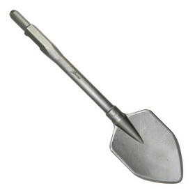 Superior Steel SC92170M Pointed Clay Spade 8 Inch x 5 Inch 1-1/8 Inch Reduced Hex Shank 23 Inch Long