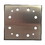 Superior Pads & Abrasives SPD16 1/4 Sheet, 8 Hole Stick on Square Sanding Pad