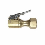 1/4" FPT Sleeve Lock Straight-In Brass Chuck with Shut-off Valve T19 