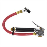 Interstate Pneumatics TF5135 Heavy Duty Inflator 10-120 PSI w/ 12 Inch Red Rubber Hose Whipend & Chuck