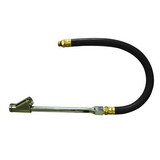 Interstate Pneumatics TW108W 12 Inch Whipend with 6 Inch Long Straight-In Dual Foot Chuck & Steel Braided Hose