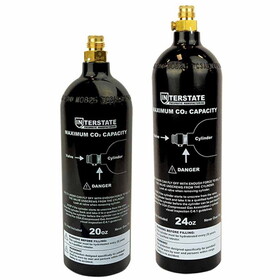 Interstate Pneumatics WRCO2-CL-K 20 Oz& 24 OZ CO2 DOT Paintball Tank Kit