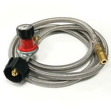 Interstate Pneumatics WRP-6 Propane Regulator Assembly with 6 ft Steel Braided Hose and Fitting (CRREG-CR)