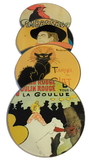 Parastone CS09PAR Parisian Posters Lautrec Steinlen Belle Epoque Glass Coasters Set of 4 with Storage Stand