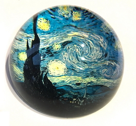 Parastone PGOG4 Starry Night Glass Paperweight by Van Gogh