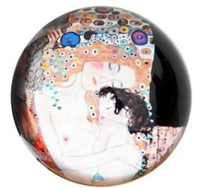 Parastone PKL2 Three Ages of Women Glass Paperweight by Klimt