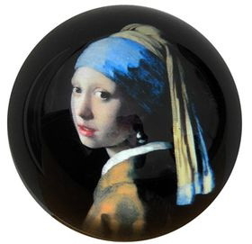 Parastone PVER1 Girl with Pearl Earring Glass Paperweight by Johannes Vermeer
