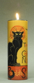 Parastone TC13ST Steinlen Le Chat Noir Cat Tealight Candleholder