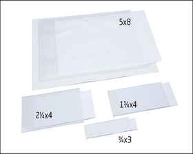 Bin Buddy BB58 Label Holder System For Plastic Bins And Totes with No Label Slots, Bin, 5"x8", Clear