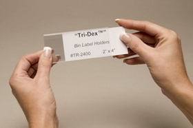 Tri-Dex Label Holder, 1 3/4" x 4", Clear, TR-1754