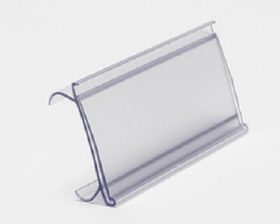 Wire Shelving Label Holder, 24", Clear, WR1224
