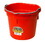 Miller P20FBRED Flat Back Plastic Bucket - Red -20 Quart - Each, Price/Each