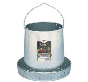 Miller 9112 Hanging Metal Poultry Feeder And Pan - 12Lb Capacity - Each