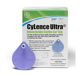 Behlen 00724089006202 Cylence Ultra&#174; Insecticide Cattle Ear Tag Two 10 Tag Pouches 20 Count Box