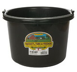 Miller P8BLACK Plastic Bucket - 8 Quart - Black - Each