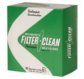 Tuffy 4103.1444 Filter-Clean&#153; Isotropic Milk Filters 6.5" Disc 100 Count
