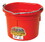 Miller P8FBRED Flat Back Plastic Bucket - Red - 8 Quart - Each, Price/Each