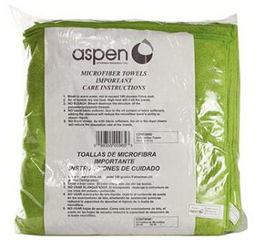 Aspen Vets 14650711 Microfiber Poly Green Towel - 12In X 12In - 25/Pkg