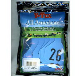 Behlen 7908026 All American 4 Star Two Piece Cow & Calf Ear Tags Blue Large #26-50