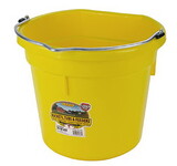 Behlen P20FBYELLOW Flat Back Plastic Bucket - Yellow -20 Quart - Each