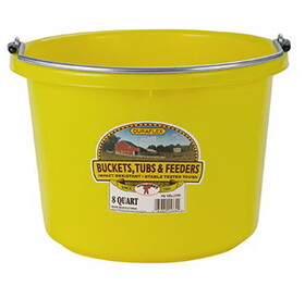 Behlen P8YELLOW Plastic Bucket - 8 Quart - Yellow - Each