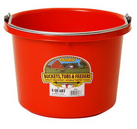 Behlen P8RED Plastic Bucket - 8 Quart - Red - Each