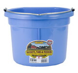 Behlen P8FBBERRYBLUE Flat Back Plastic Bucket - Berry Blue - 8 Quart - Each